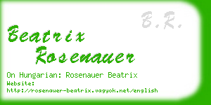 beatrix rosenauer business card